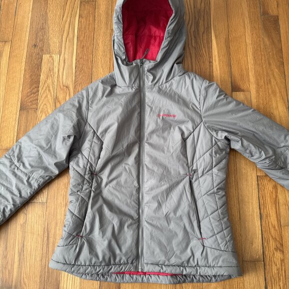 Patagonia Jacket Women's Gray Micro Puff Hooded Primaloft Jacket Size M - Picture 2 of 9
